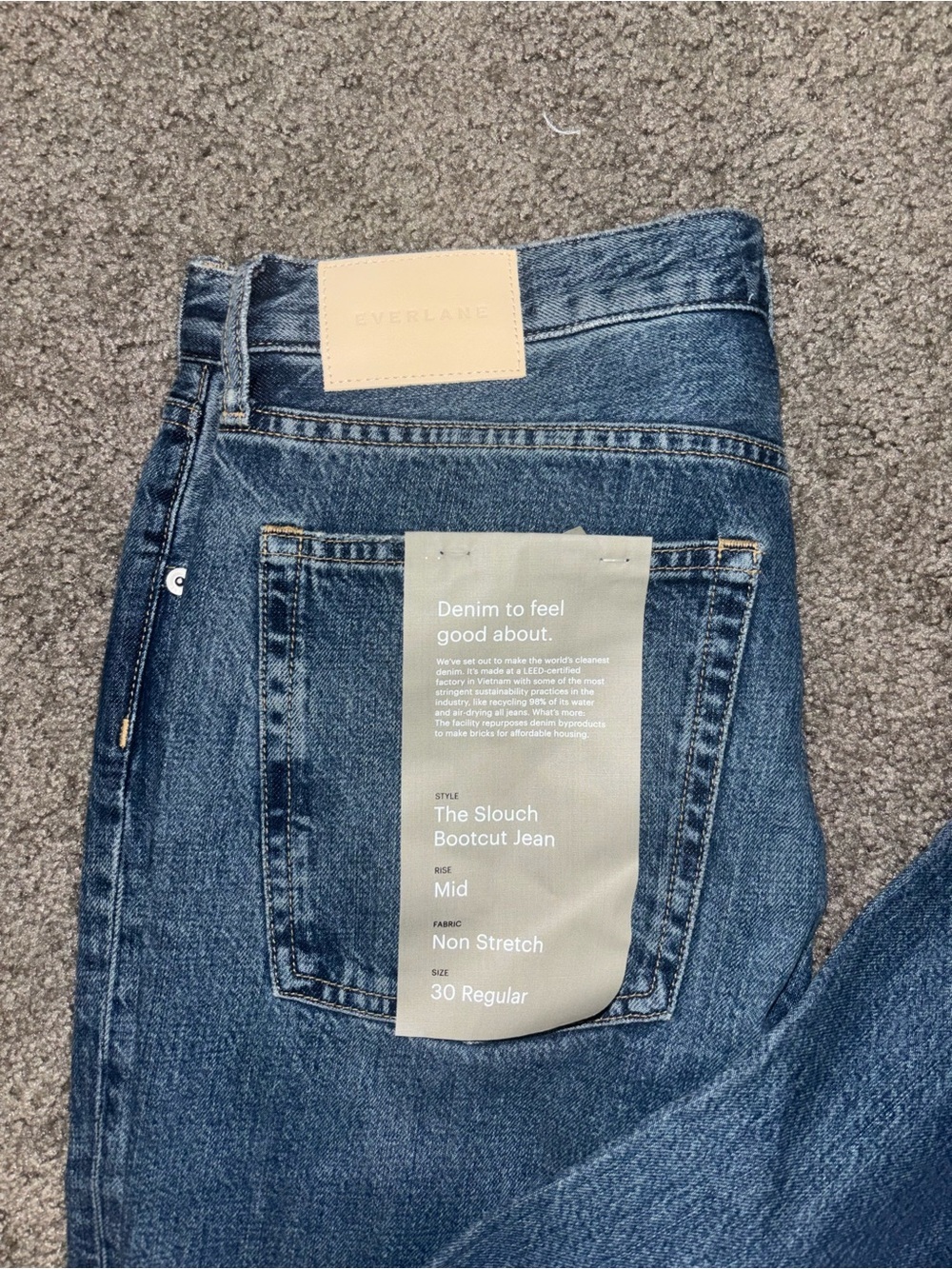 Everlane Mid-Rise The Slouch Bootcut Jean Wide Leg Jeans - Picture 3 of 7